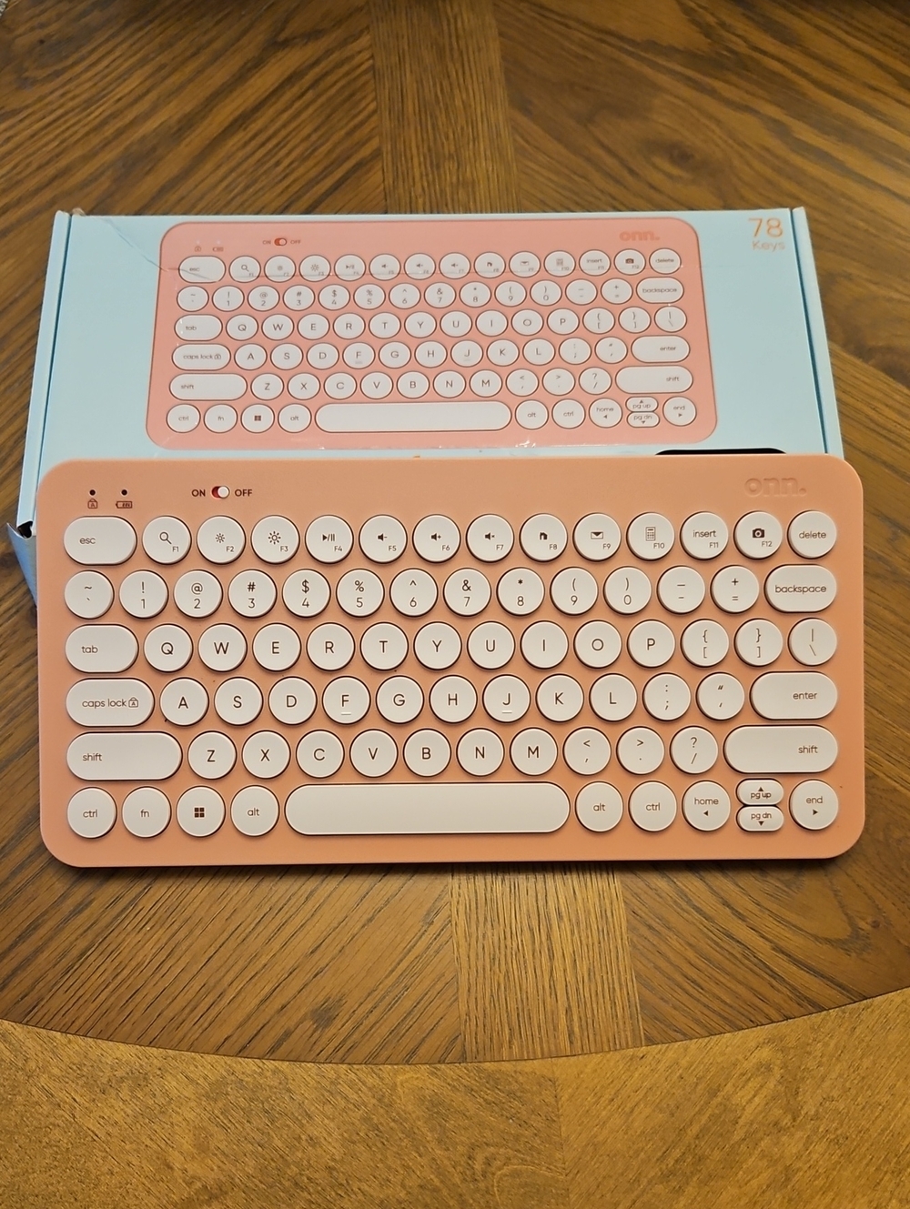 surf onn. Compact Wireless Keyboard Pink & Blue Like New